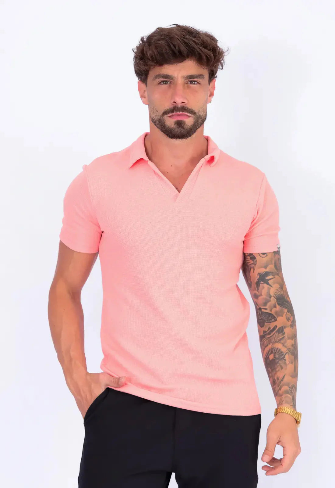 Kit 5 Camisas Polo Italiana Tricot - Oferta Relâmpago