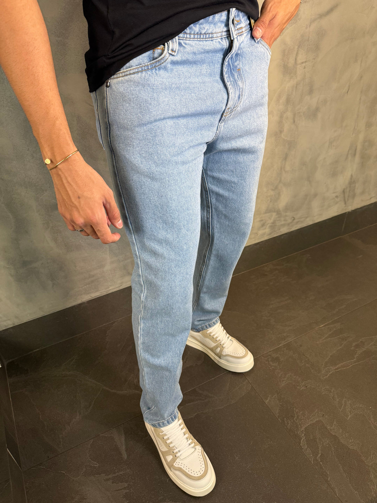 CALÇA JEANS RETA DGN JEANS CLARO