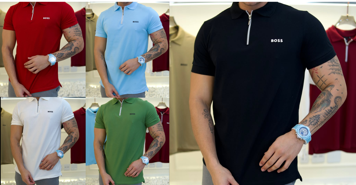 kit 5 Camisas Polo importadas com zíper