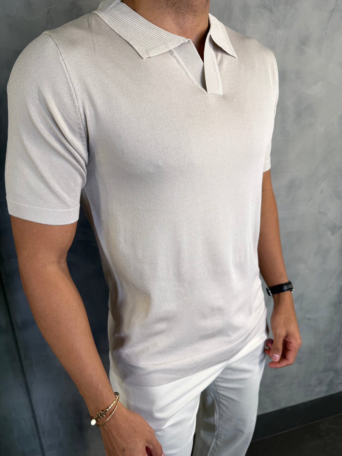 POLO TRICOT SEM BOTÃO PONTO H