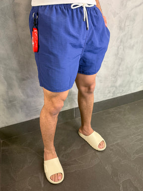 SHORT PRAIA LISO PREMIUM RSV AZUL KLEIN