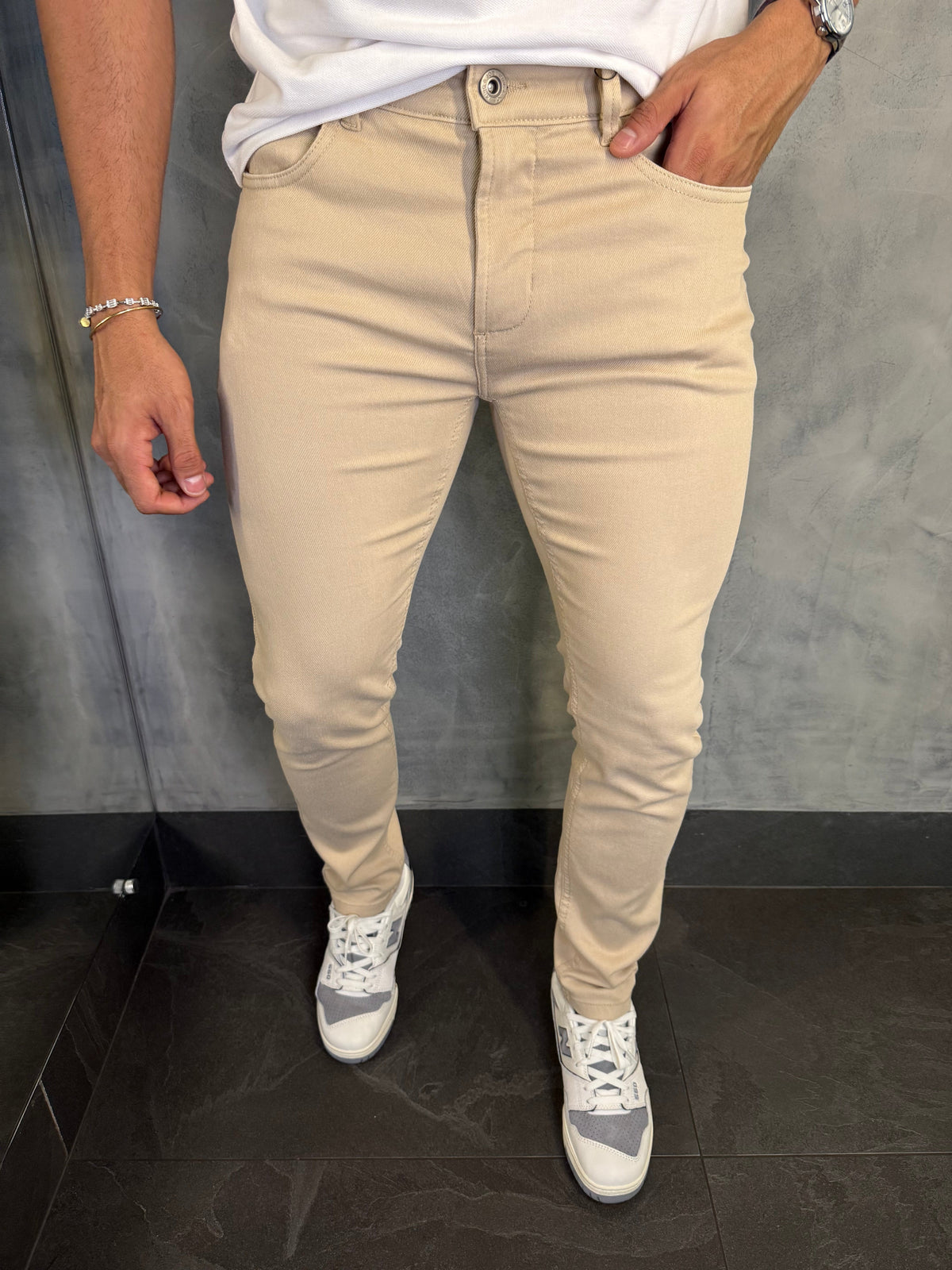 CALÇA SARJA KINGEJOE AREIA