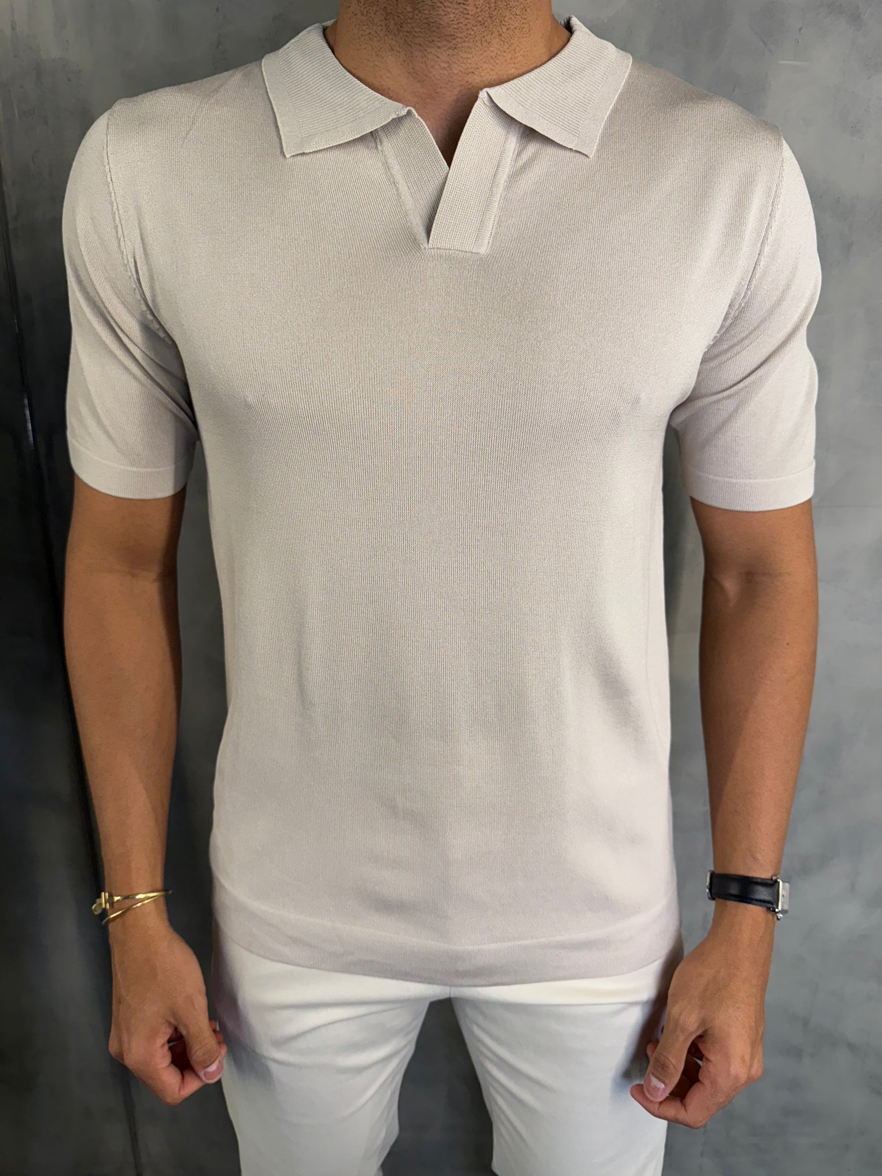 POLO TRICOT SEM BOTÃO PONTO H