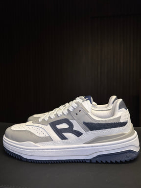 TÊNIS R-BROOX RESERVA PRATA/BRANCO/MARINHO