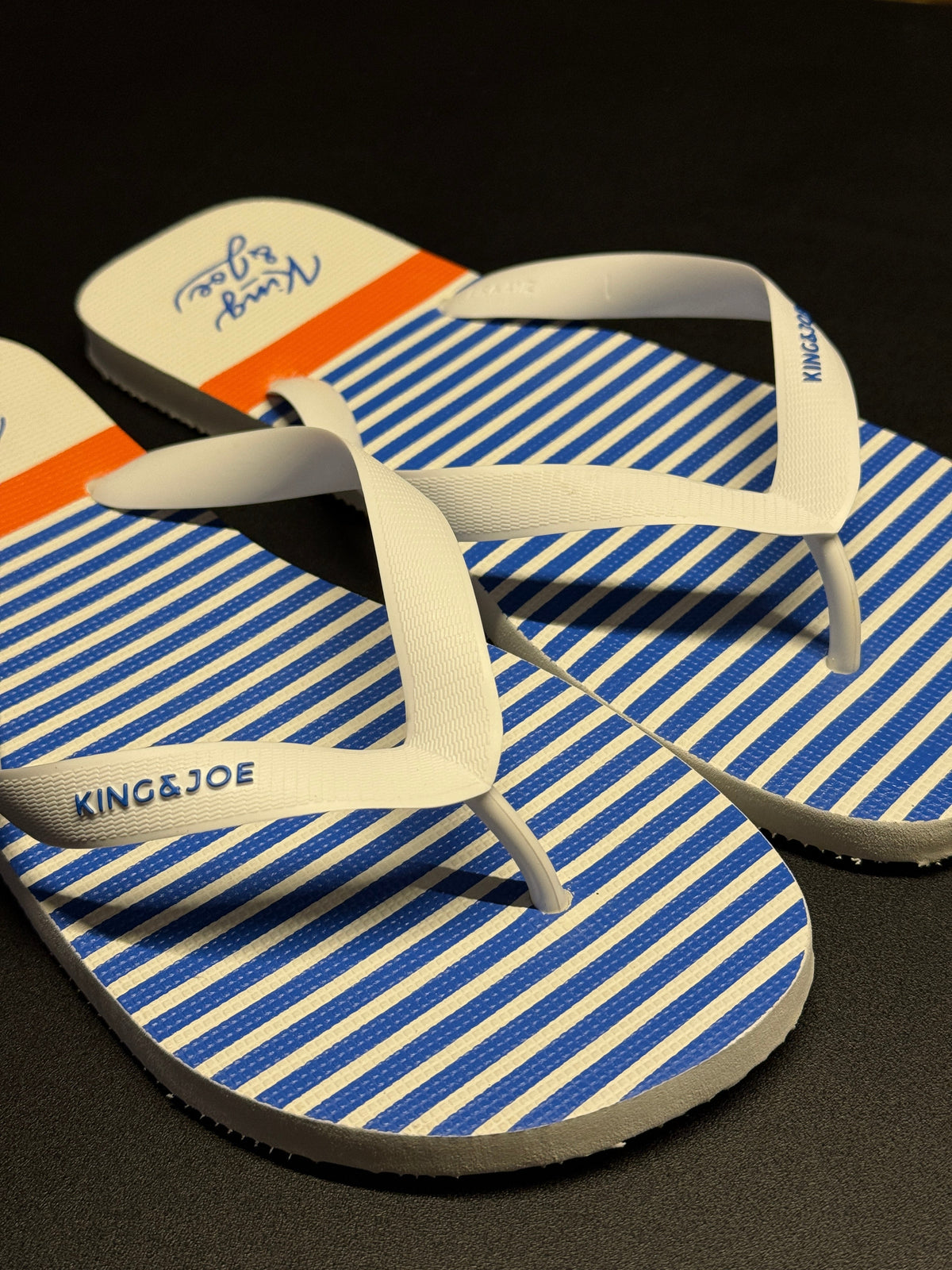 CHINELO MASC LISTRADO TRICOLOR KINGEJOE AZUL