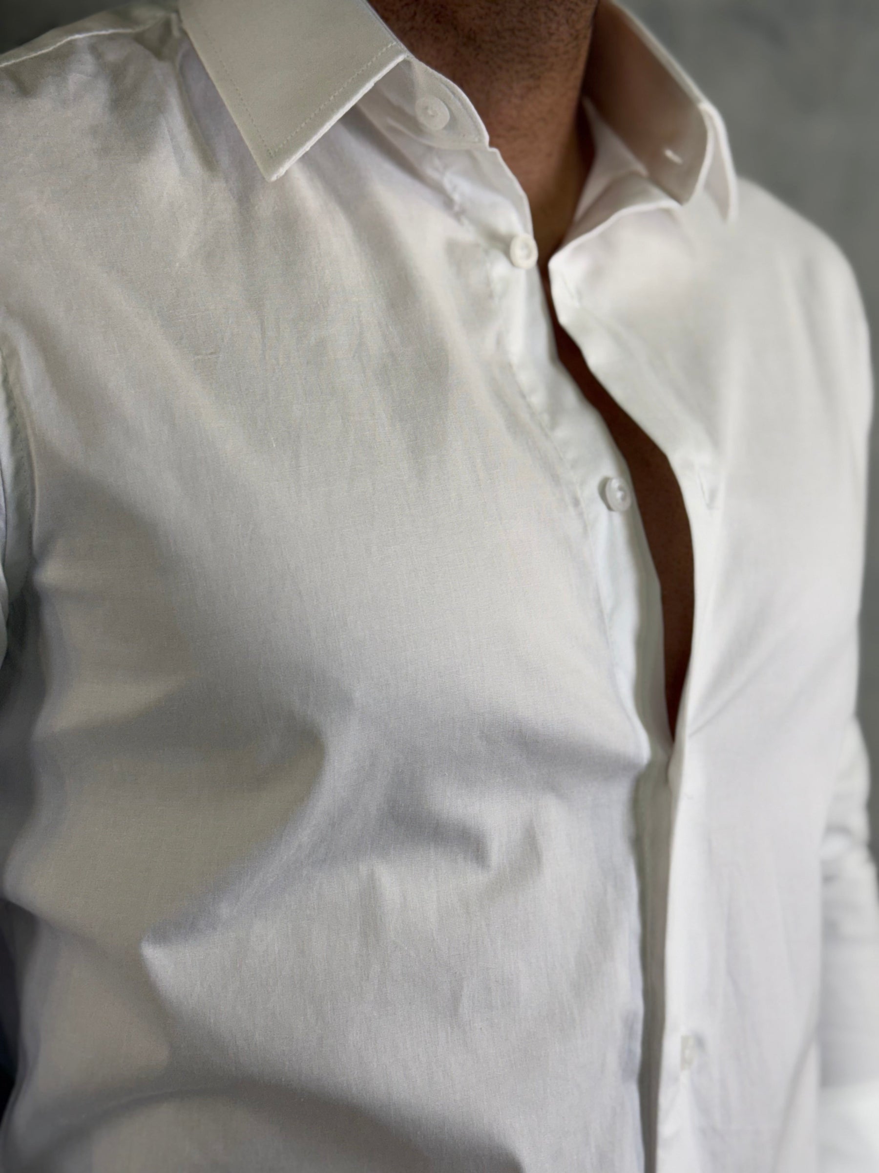 CAMISA SOCIAL M/L ELASTANO KINGEJOE BRANCO