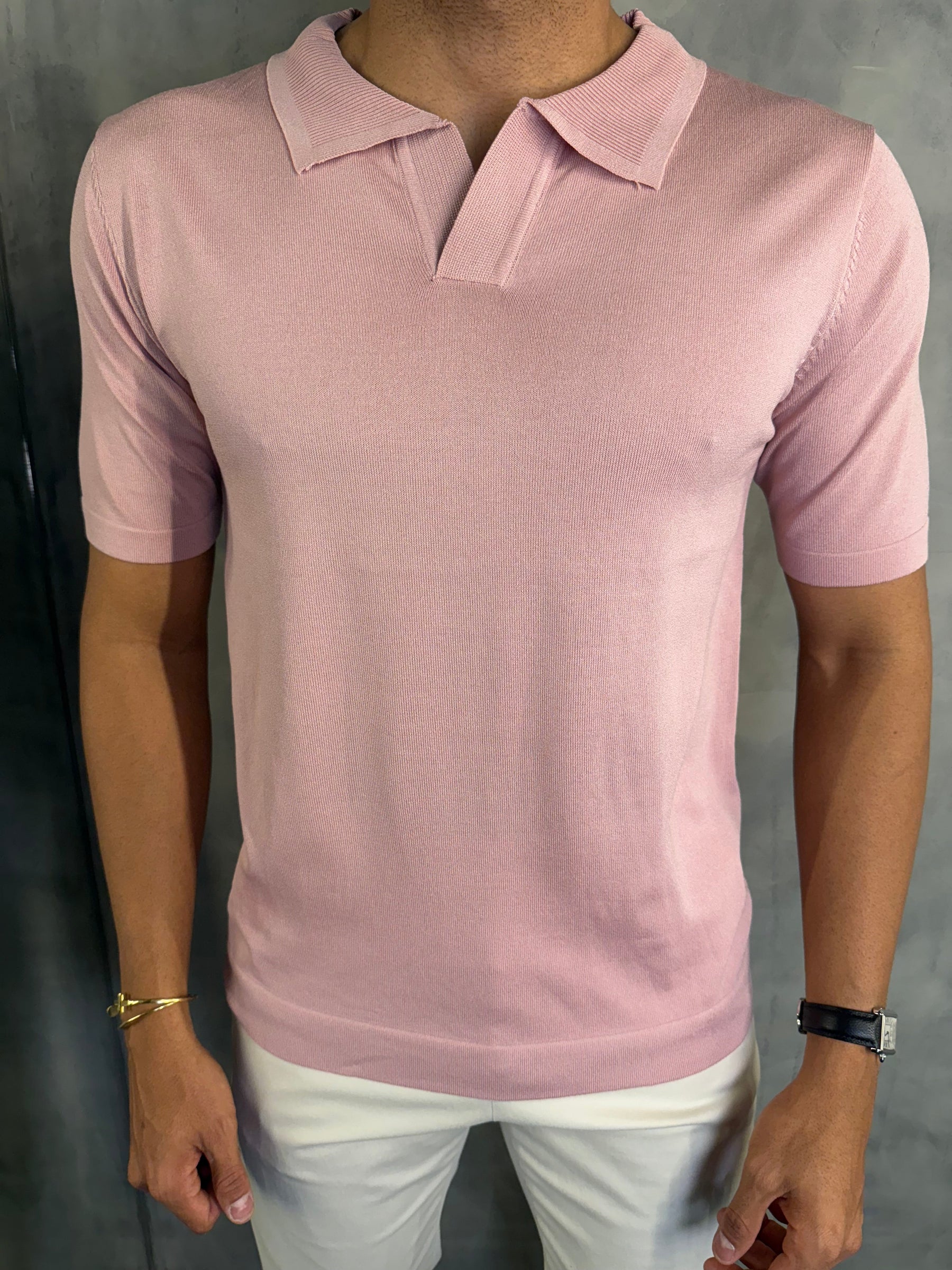 POLO TRICOT SEM BOTÃO PONTO H