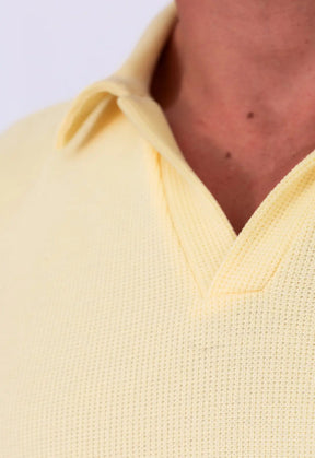 Camisa Polo Italiana Tricot Amarela