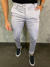 CALÇA SARJA ACETINADA PONTO H CINZA