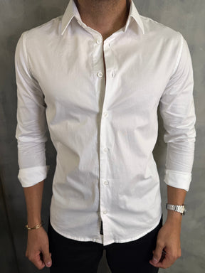 CAMISA SOCIAL M/L ELASTANO KINGEJOE BRANCO
