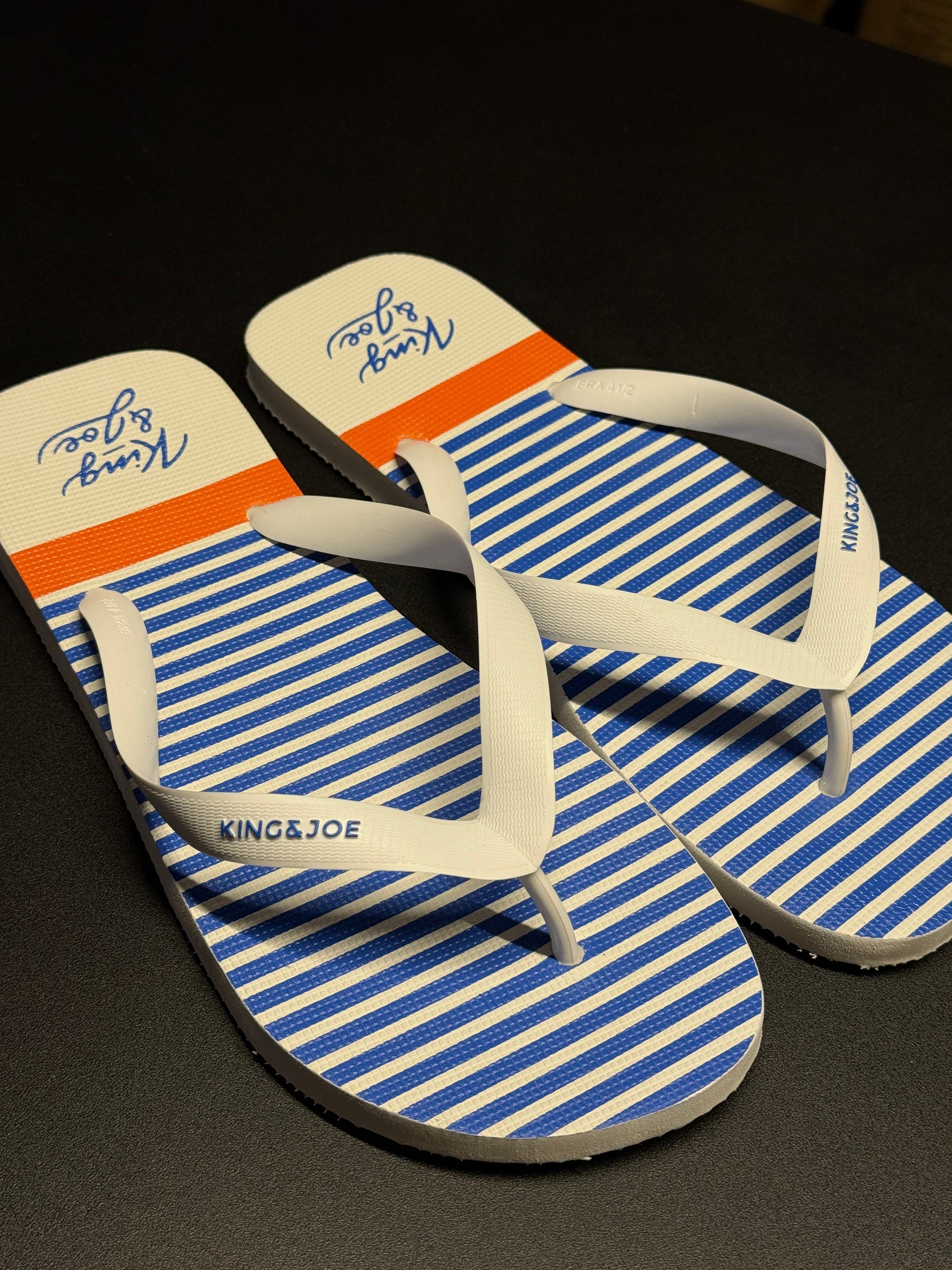 CHINELO MASC LISTRADO TRICOLOR KINGEJOE AZUL