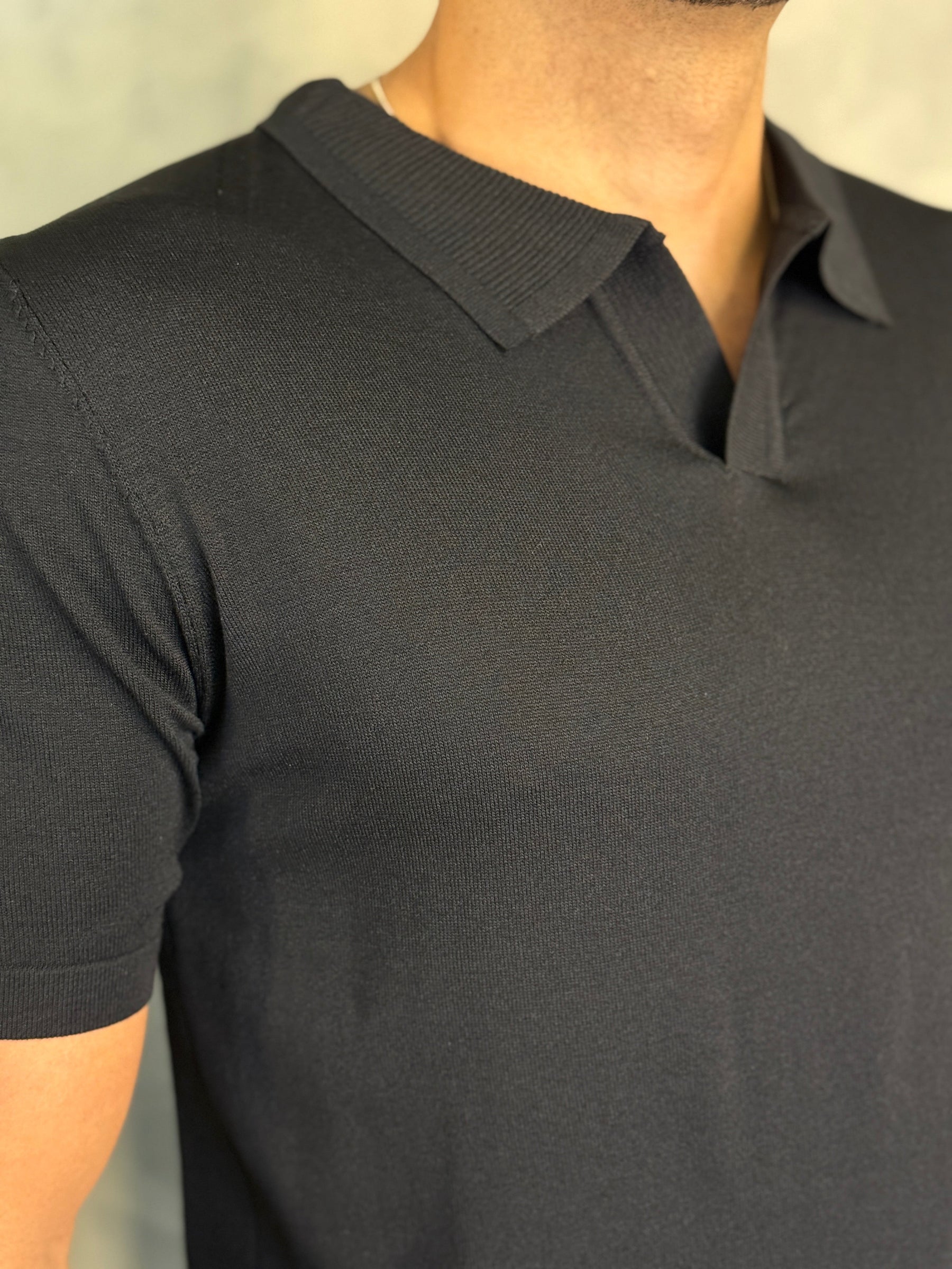 POLO TRICOT SEM BOTÃO PONTO H