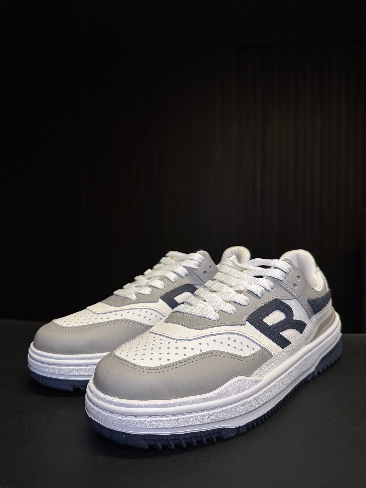 TÊNIS R-BROOX RESERVA PRATA/BRANCO/MARINHO