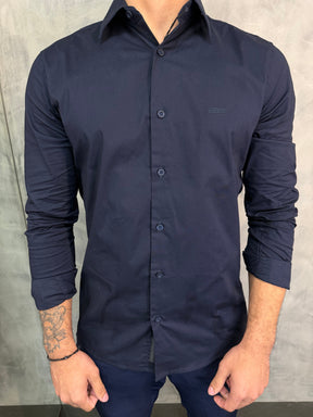 CAMISA SOCIAL LISA ELASTANO M/L KINGEJOE MARINHO