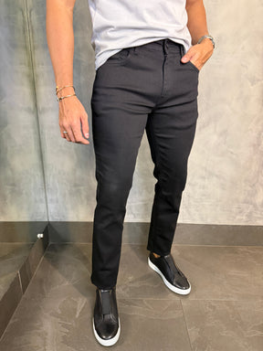 CALÇA JEANS FIVE SLIM FIT PONTO H PRETO