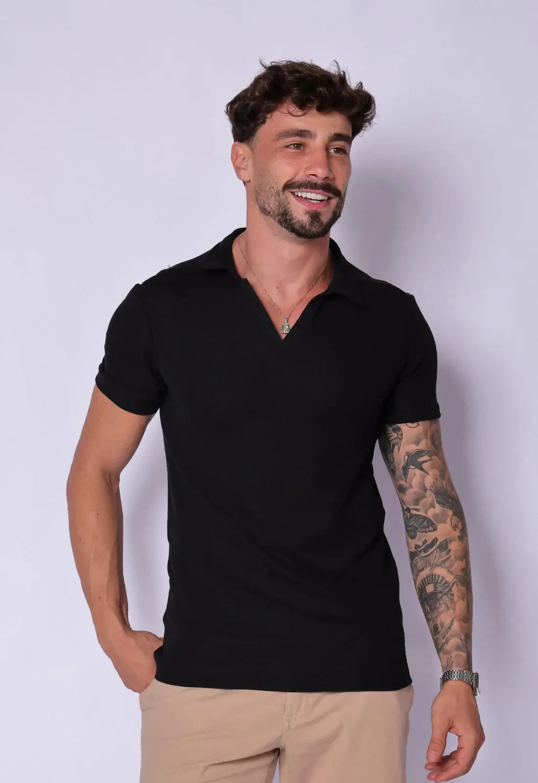 Kit 5 Camisas Polo Italiana Tricot - Oferta Relâmpago