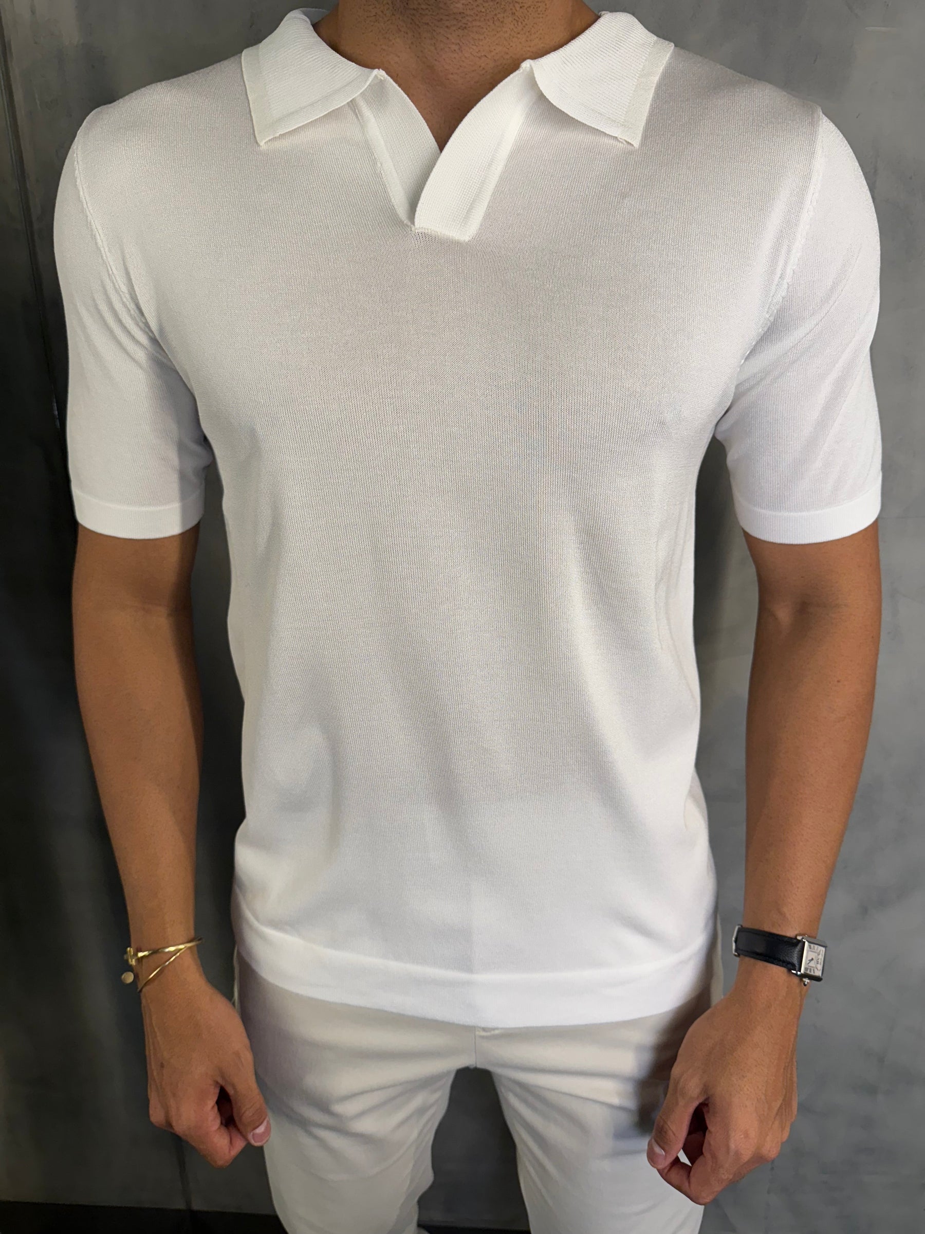 POLO TRICOT SEM BOTÃO PONTO H