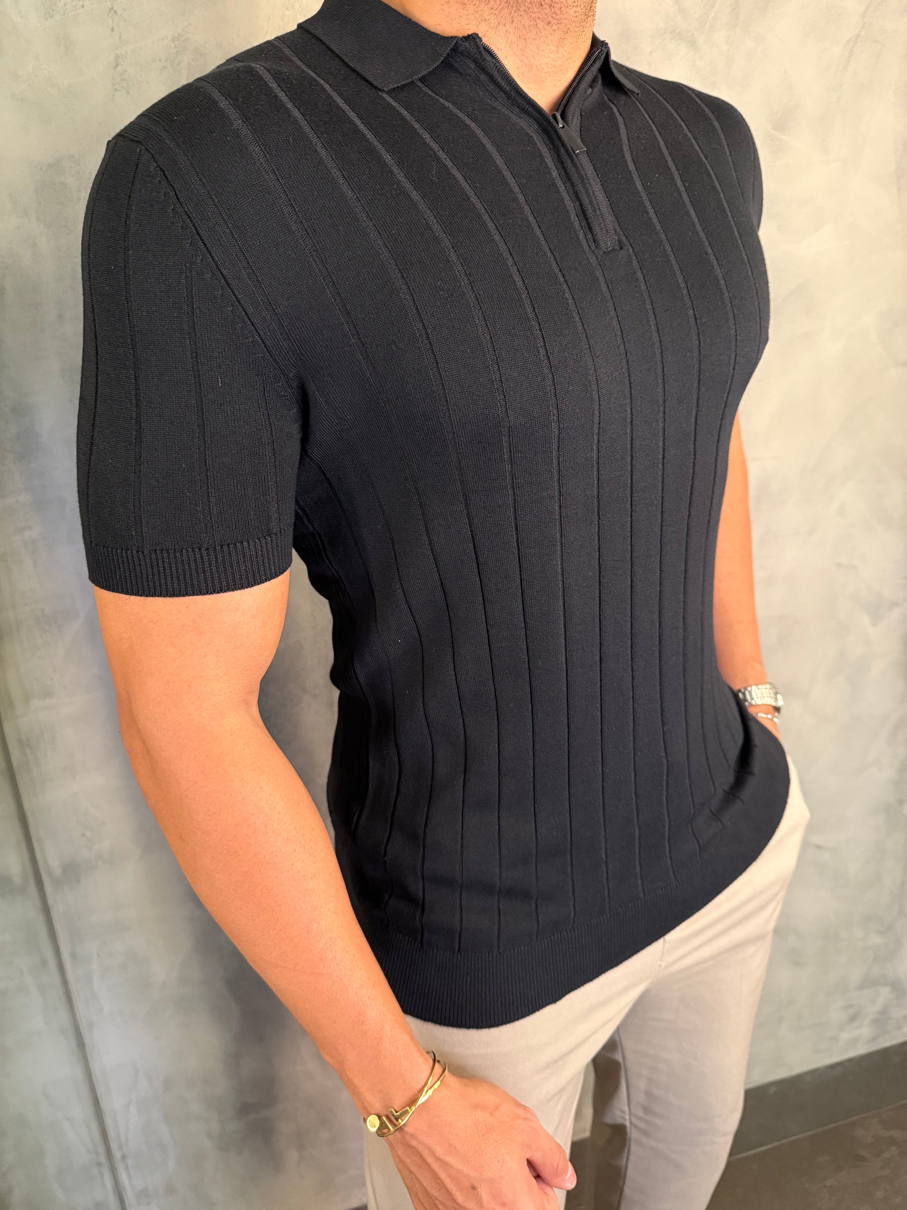 POLO TRICOT ZIPER PONTO H