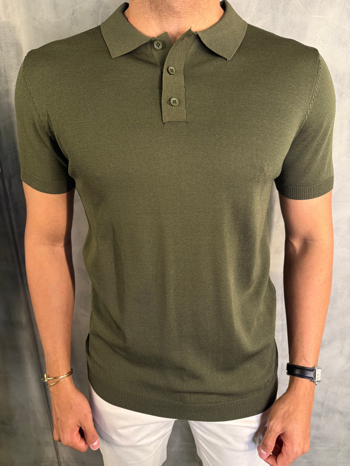 POLO TRICOT MIAMI PONTO H VERDE MUSGO