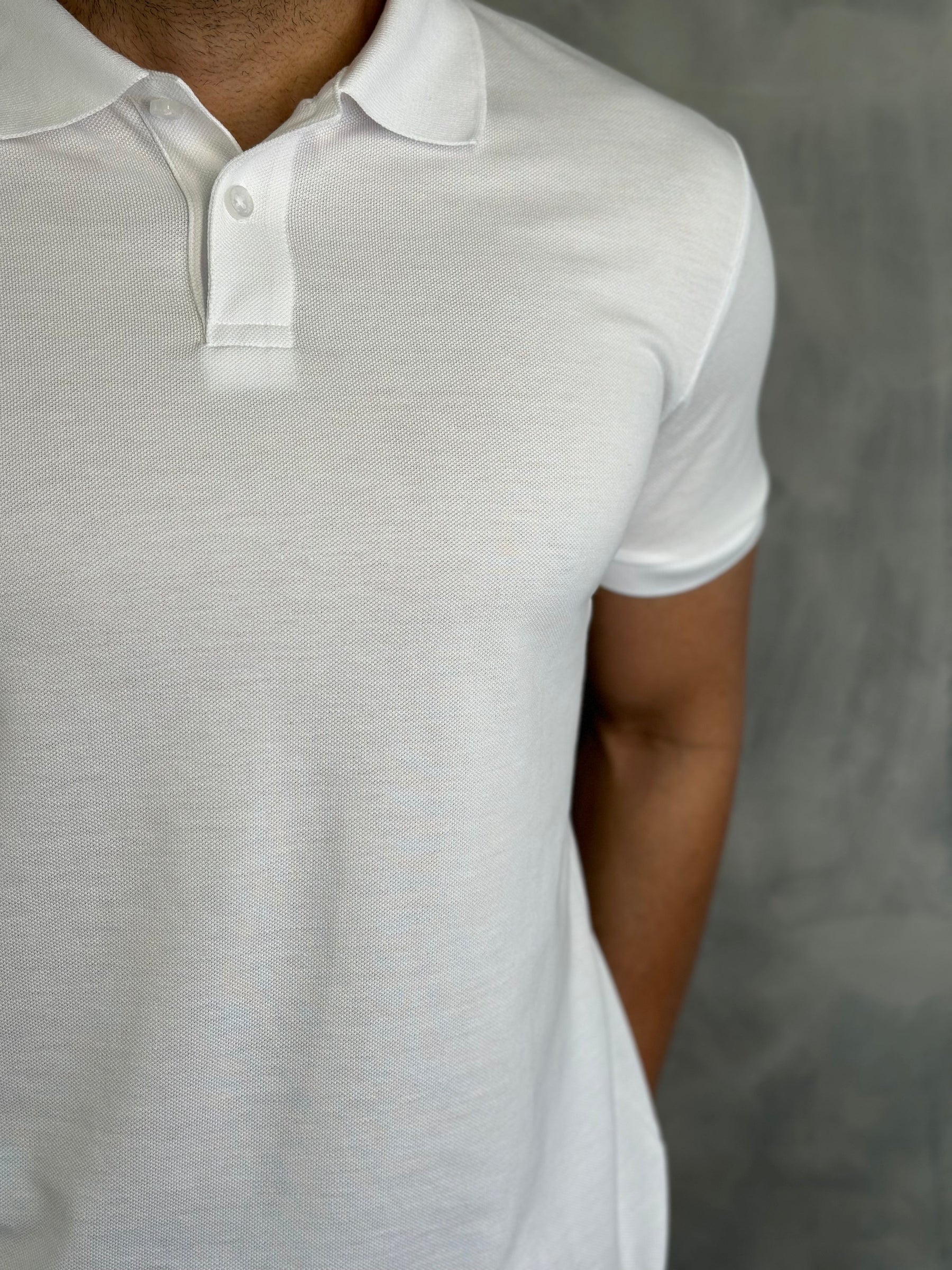 POLO PIQUET PERUANO SIMPLES RESERVA BRANCO