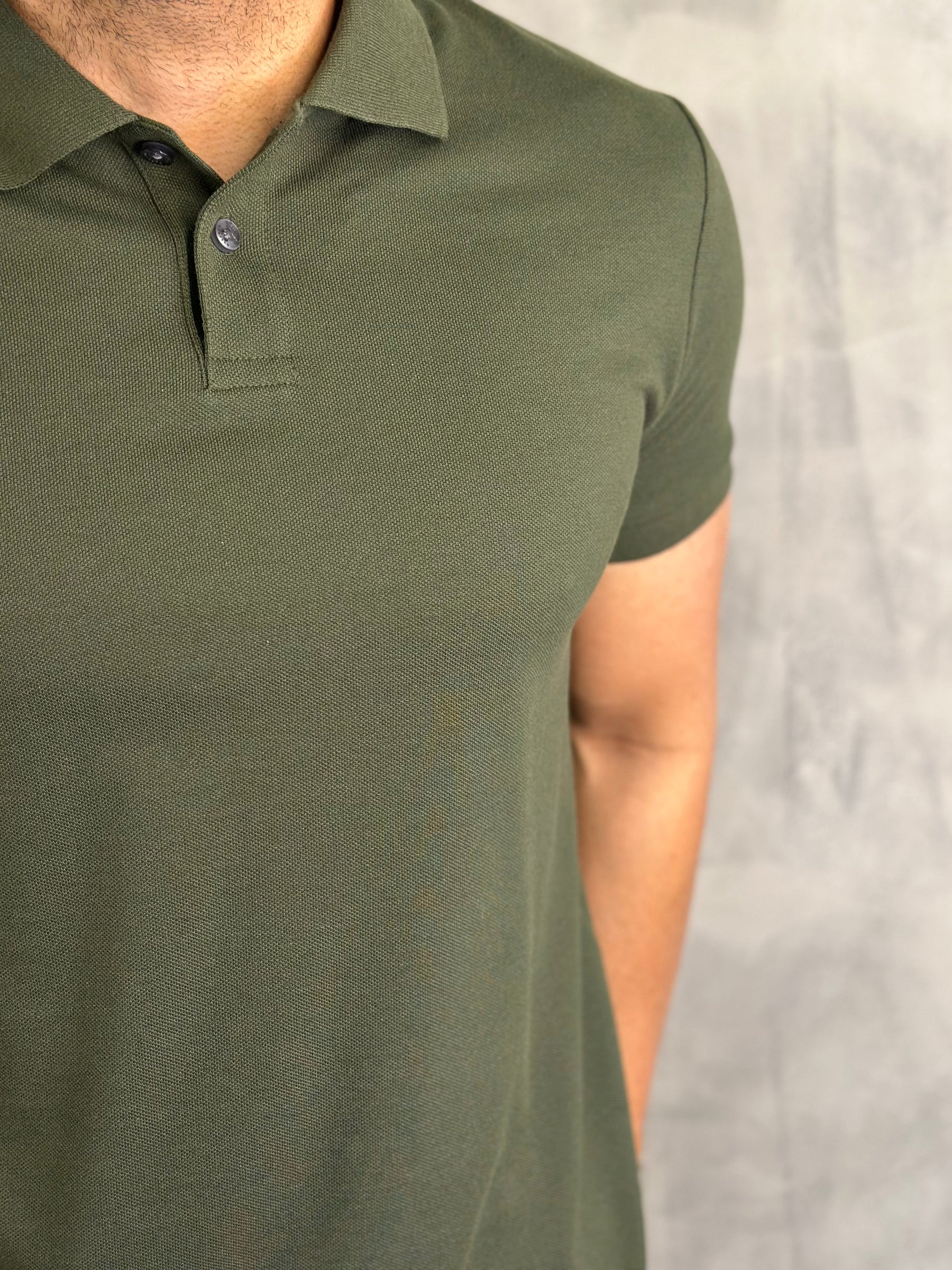 POLO PIQUET PERUANO SIMPLES RESERVA VERDE ESCURO