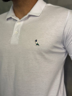 POLO PIQUET PATCH TRICOLOR RSV BRANCO
