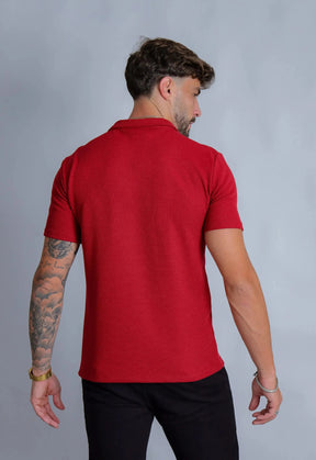Camisa Polo Italiana Tricot Vermelha
