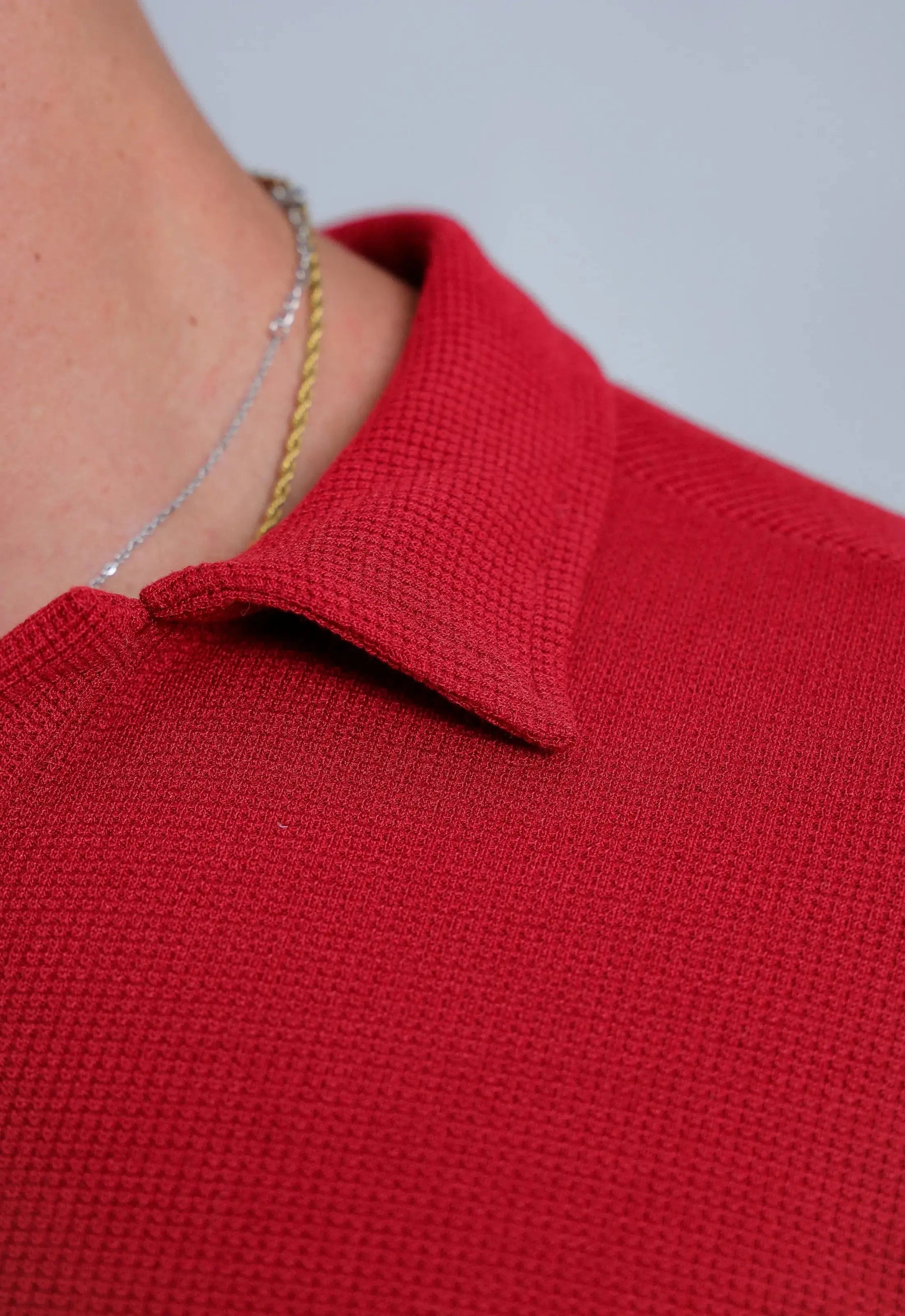 Camisa Polo Italiana Tricot Vermelha